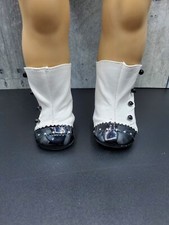 Boots, Victorian Two-Tone Button Middy Boots Made for American Girl Dolls