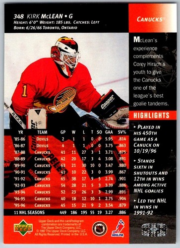 1996-97 Upper Deck Série 2 - Cartes de base (211-358 + ChkLst) - U-Pick From List - Photo 271 sur 293