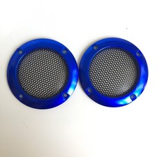 2" Speaker Covers Grill For Car Audio DJ PA Speaker Blue ABS Frame Metal Mesh
