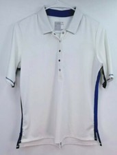 LUCKY IN LOVE Golf Tennis Polo Shirt, Womens Size M, White, Short Sleeves, NEW