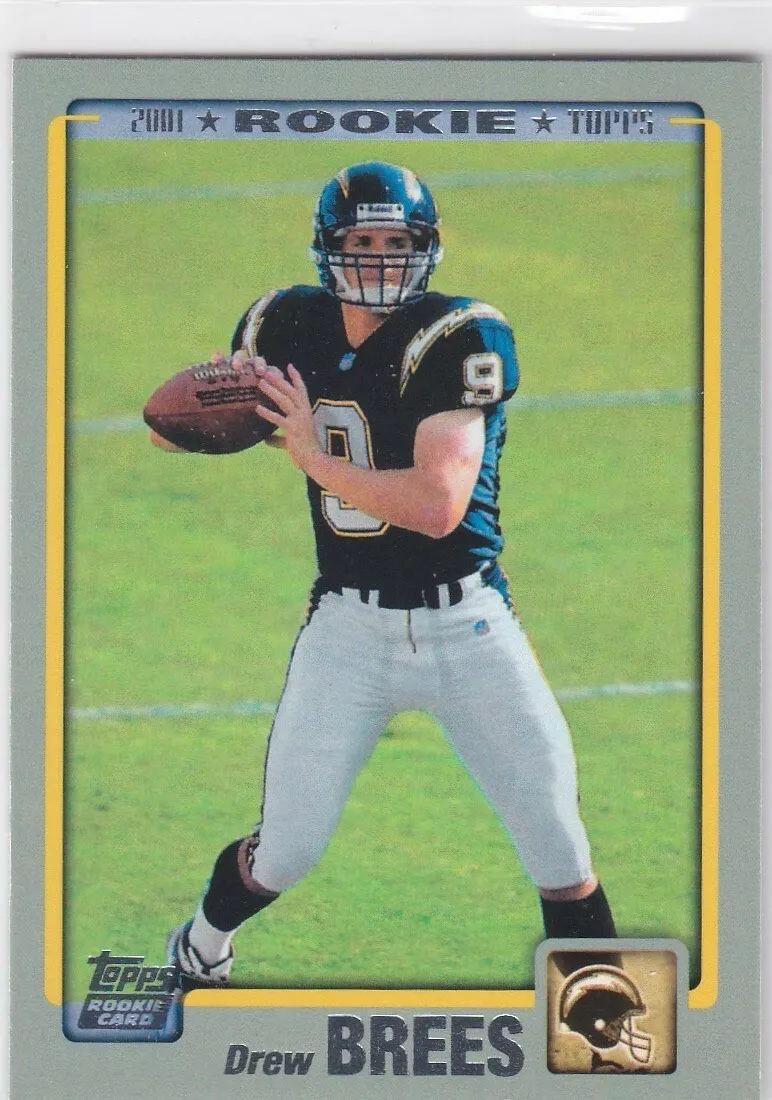 DREW BREES ROOKIE CARD Topps RP RC Football Chargers NEW ORLEANS SAINTS