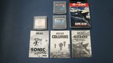 Vintage Set of 3 SEGA Game Gear Columns Sonic Hedgehog & G-Loc Games w Cases VGC