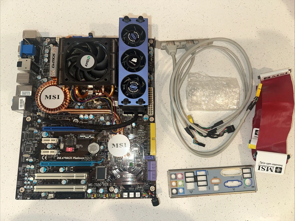 MSI MS-7550 DKA790GX Platinum Motherboard AMD PHENOM 9950 8GB - WORKING BUNDLE - Image 2 of 4