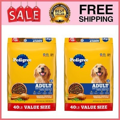 2 Bag Complete Nutrition Adult Dog Food, Roasted Chicken & Vegetable, 40 lb Bag