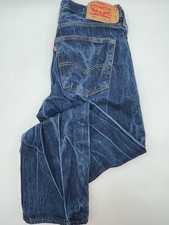 Levis 501 Jeans Mens Measures 36/30 Blue Straight Leg Regular Fit Great Detail 
