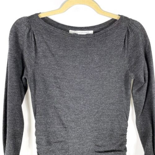 Diane von Furstenberg Gray Sweater Dress Wool Knit Long Sleeve Pullover - Bild 2 von 7
