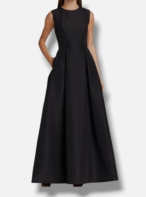 Alexia Maria Women's Black Grace Silk Faille Ball Gown Dress Size 6