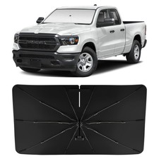 INSAUTO Custom Fit Windshield Sun Shade for Dodge RAM 1500 2019-2026, Black