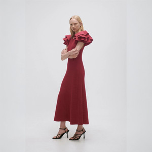knee length dresses for ladies Telma Ruffle Micro Mini Dress | Pink Quartz main image 0
