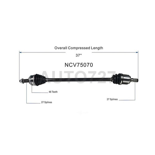 Front Passenger Side CV Axle Shaft Joint For Kia Forte Koup 2011 2012 2013 - Picture 4 of 4