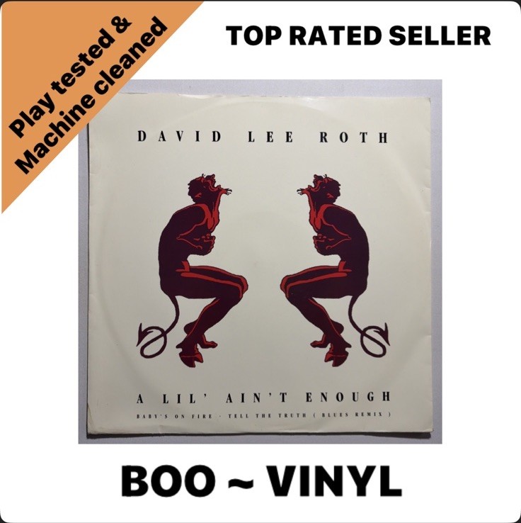 David Lee Roth A Lil' Ain't Enough 12"" EP (1990) Warner Bros W0002(T) EX / VG+