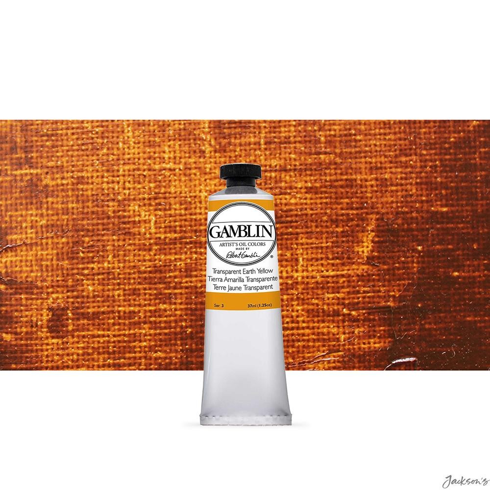 Gamblin Artist Oil Paint Linseed Oil 37ml Transparent Earth Yellow Glazing