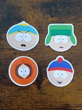 FREE SHIP 2.5" SOUTH PARK KIDS 4-Pk Vinyl Sticker Decal Cartman Kenny Kyle Stan