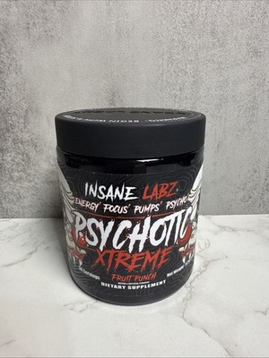 Insane Labz Psychotic Xtreme Pre-Workout 30 Servings Fruit Punch