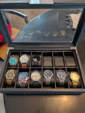 9 Watch Enthusiast Starter Collection + 12 Slot Display Case