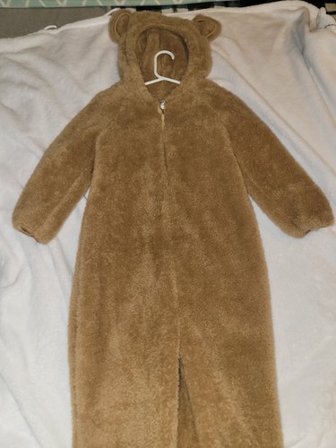 Halloween Costumes Brown Bear Hooded Zip-Up Complete Outfit, Polyester, 4T