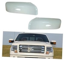 Top Half Mirror Covers Caps Compatible with 2009-2014 Ford F-150 Oxford White