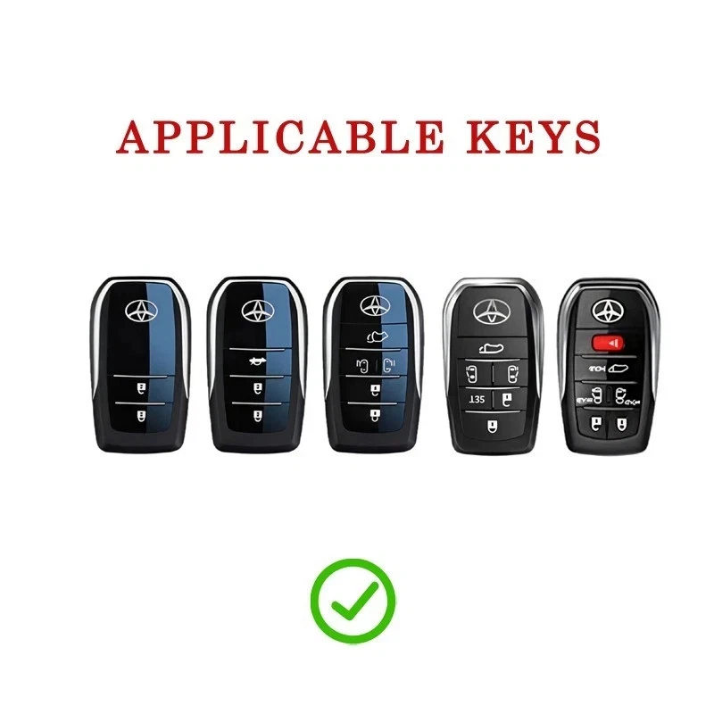 Funda metálica para llavero de coche para Toyota Sienna Yaris Corolla RAV4 Tundra Venza Foto 2 de 3