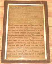 ANTIQUE GEORGIAN 18thC SAMPLER DATED 1787 - DETAILED EMBROIDERY