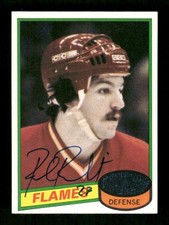 1980-81 Topps Paul Reinhart RC unscratched  157 signed auto centered super eye  