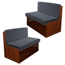 Oloepfo 4PCS Rv Dinette Cushion Covers, 2 Set RV Chair Cover, Dark Grey