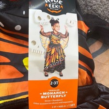 NWT Kids Monarch Butterfly Costume Dress and Headband size
