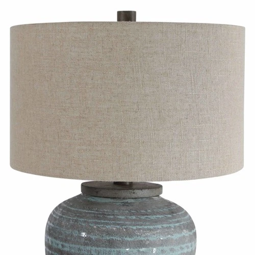 Uttermost 26228-1 Light Aqua Blue / Gray Pelia 28"H Vase Table Lamp - Picture 6 of 8