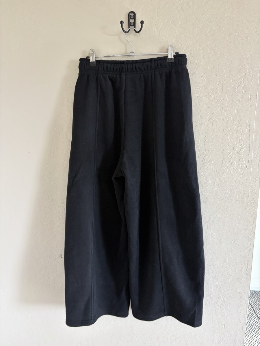 Yance Hana Wide-Leg Black Drawstring Capris View 5