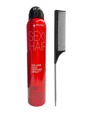 Sexy Hair Volume Flex Texture Spray 5.8 Oz. With Free Tail Combs