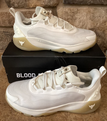 Under Armour UA W Project Rock 8 Women 9.5 Blood Sweat Respect Shoes Cream New
