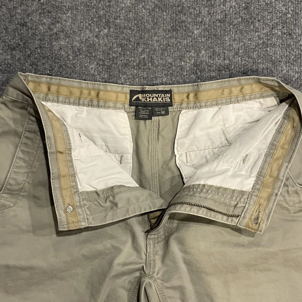 Pantalones Cortos Chinos Mountain Khakis Teton Sarga Para Hombres 32 Caqui Frente Plano Exterior Foto 4 de 4