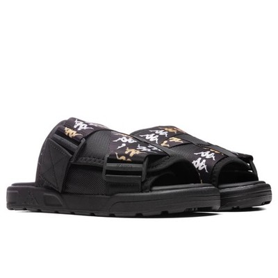 KAPPA 222 BANDA MITEL 7 SANDAL UNISEX MEN 4 = WOMEN 5.5 SHOES BLACK/WHITE/YL NEW