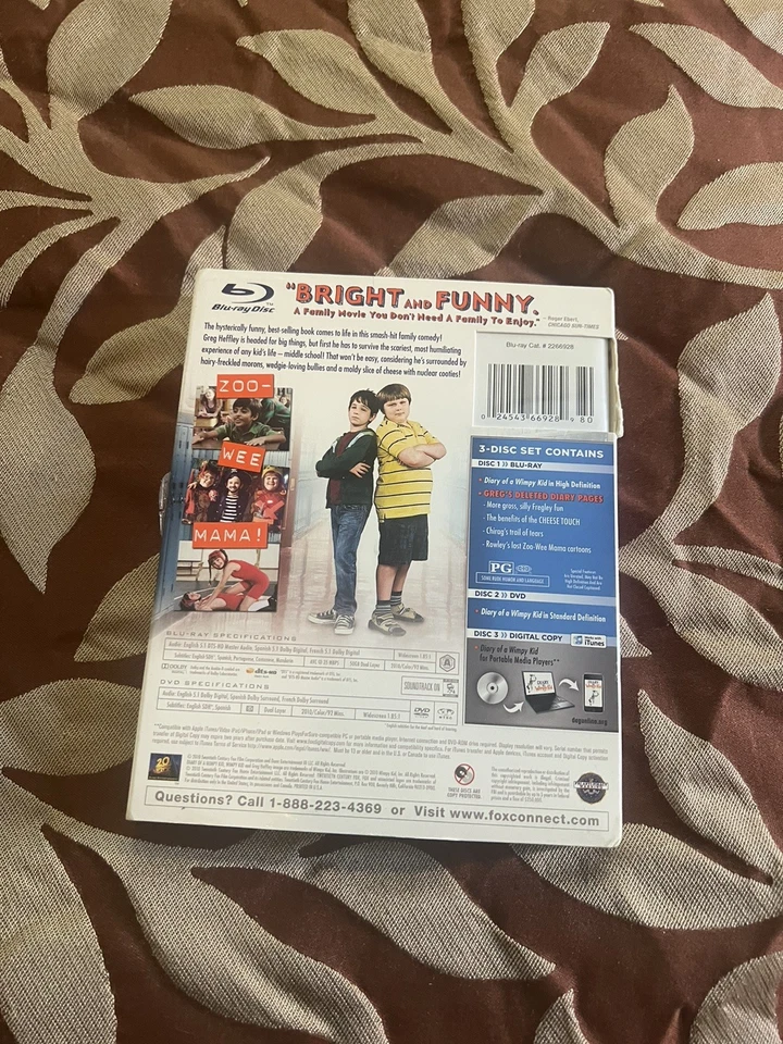 Diary of a Wimpy Kid (Blu-ray Disc, 2016) 2 Disc Set With Slipcover - Image 2 of 4