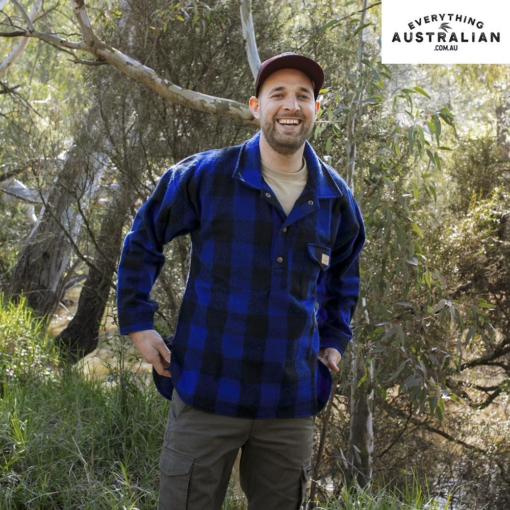 Bush Shirt Half-Open Navy UK