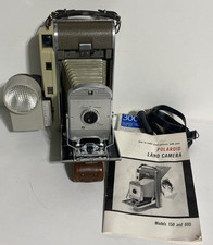 Polaroid 800 Land Camera with Manual and Strap Vintage 1950s MCM Style