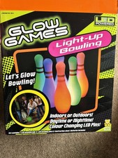 Glow in the dark bowling set with LED lights, 92592, Light up toys, for ages 5+