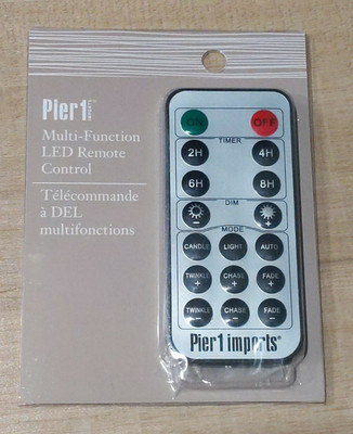 Pier 1 Imports Multi-Function LED Remote Control for LED Glimmer String candle