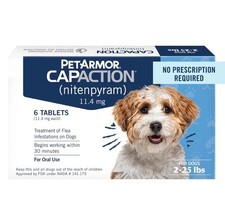 PetArmor CapAction Fast-Acting Oral Flea Treatment for Small Dogs 6 Count