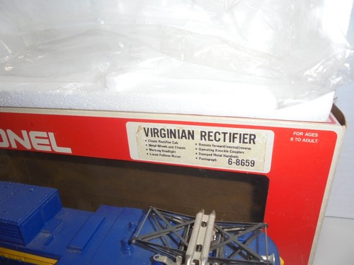LIONEL 8659 VIRGINIAN RECTIFIER ELECTRIC ENGINE O GAUGE TRAINS WITH OB - Picture 4 of 4
