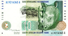 South Africa 10 Rand ND(1999) aXF Banknote P-123b Prefix AL Mboweni Sig.