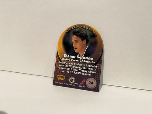 1997-98 Pacific Crown Collection Card-Supials Mini Teemu Selanne #2A Hockey Card - Picture 6 of 7