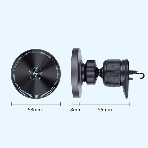 15W Magnetic Wireless Car Charger Mount Holder For iPhone 12 13 Pro Max MagSafe - Picture 11 of 12