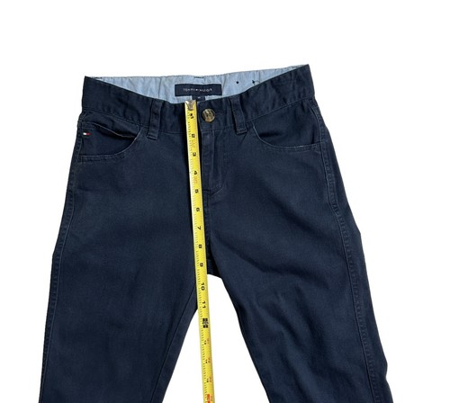 Tommy Hilfiger Jeans Boys 10 Skinny Stretch Dark Blue Denim Adj. Waist 26” Long - Picture 9 of 11