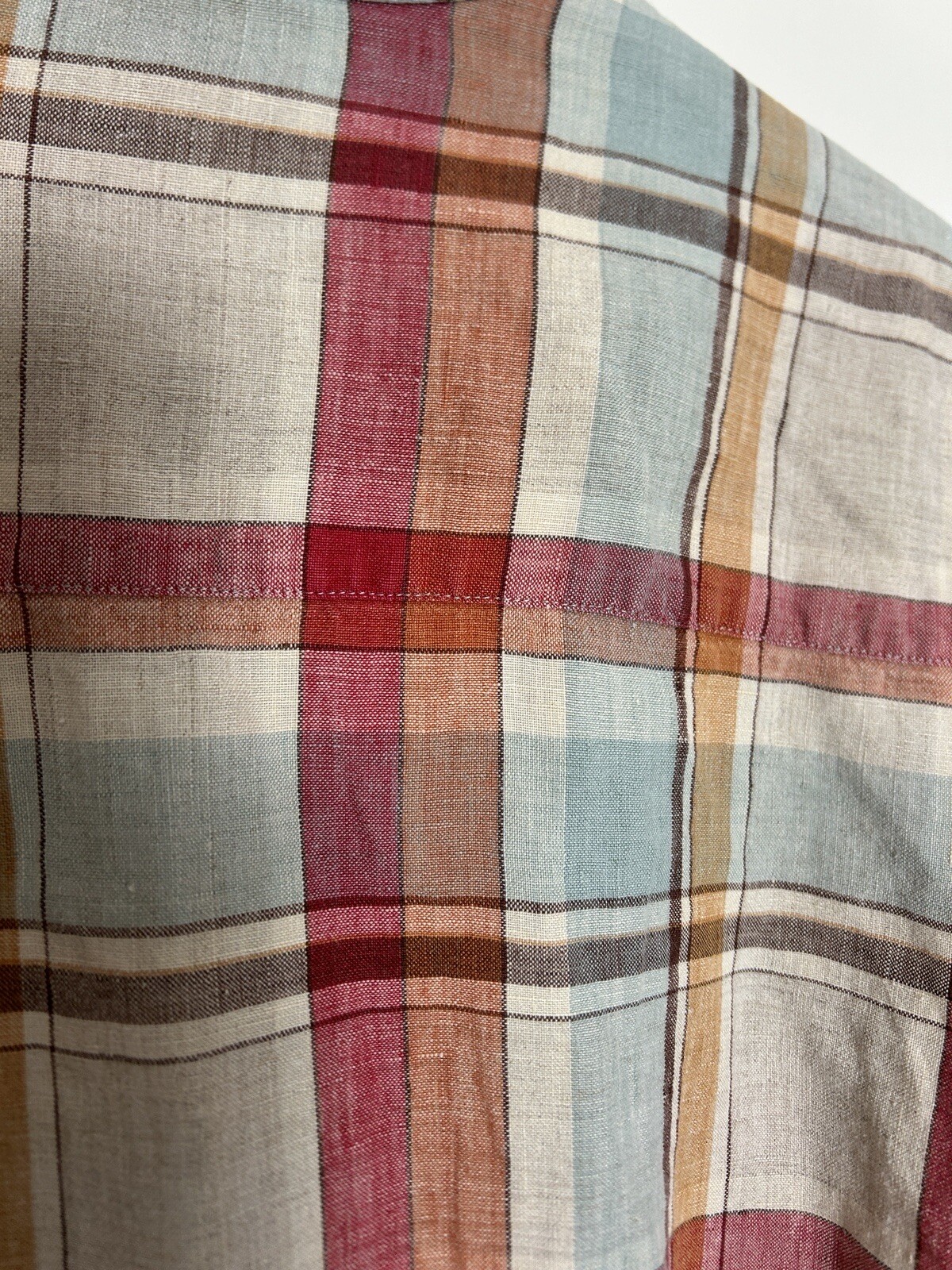 VTG Pendleton Linen Button-down, Boxy, Plaid, Wom… - image 9