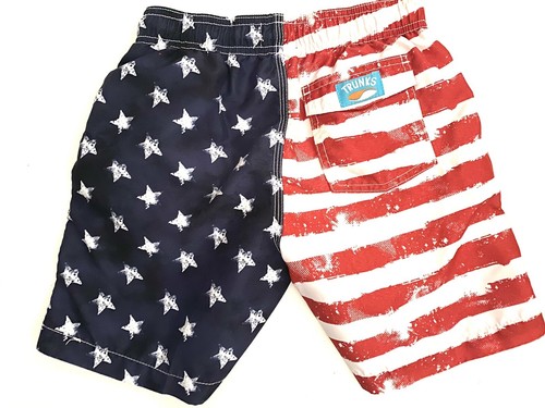 Trunks Brand American Flag Swim Trunks - Youth Size Medium -Patriotic - Picture 2 of 6