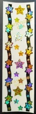 HAMBLY STUDIOS STICKERS PRISMATIC BORDER GOLD STARS COLLECTIBLE DISCONTINUED 