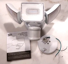 Home Zone Motion Activated LED Security Light Adjustable 3000 Lumens Open Box