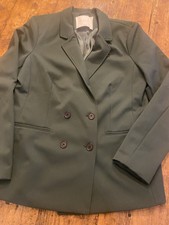 Bottle Green Yaya Blazer Jacket Woman’s Size Eur 42 Uk 14