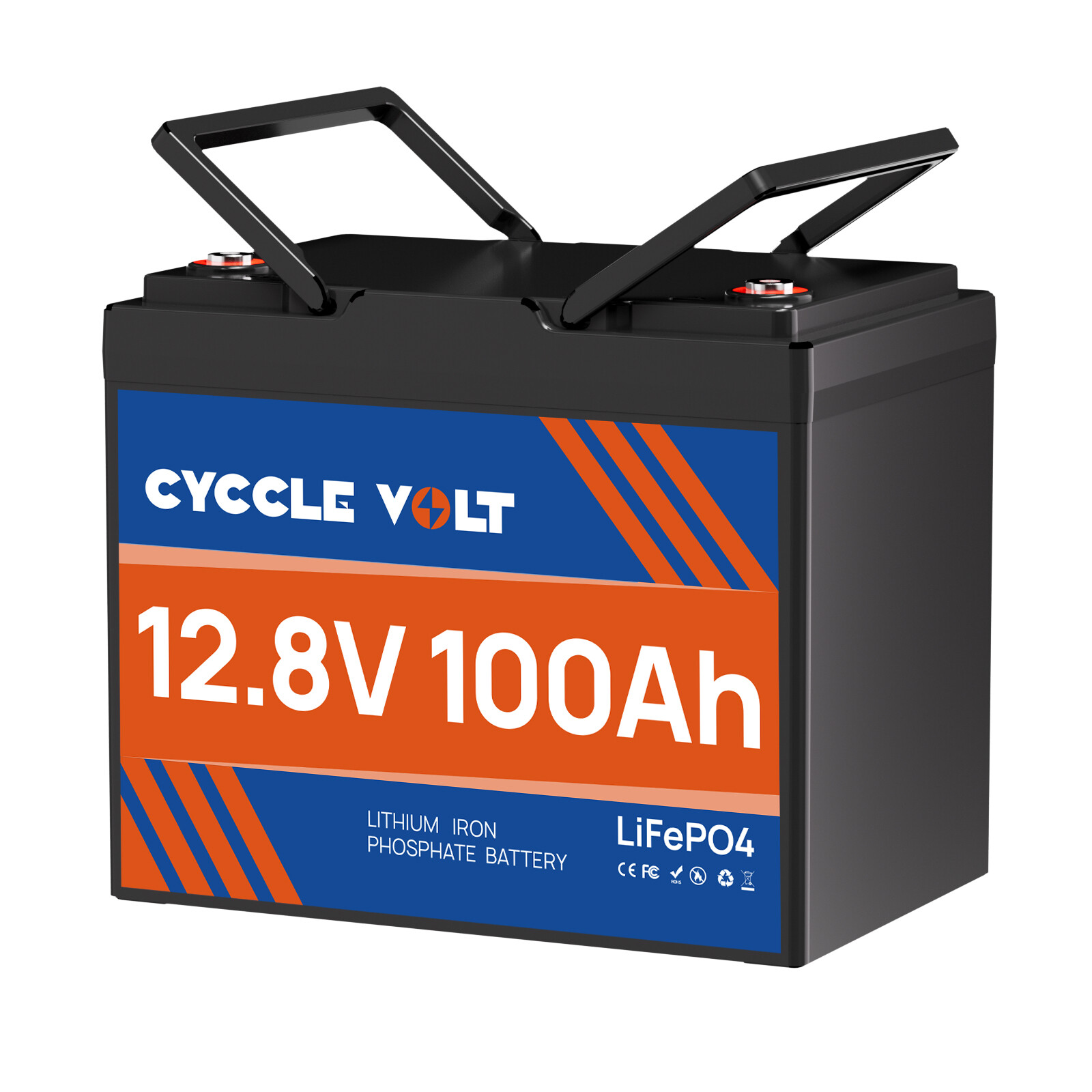 CYCCLEVOLT 12V 100Ah LiFePO4 Battery 6000+Cycle for Solar RV Marine Power Backup