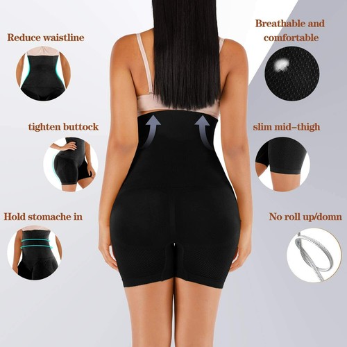 Tummy Control All-Day Boned High-Waisted Shorts Pants Women Body Shaper Leggings - Picture 4 of 27